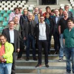 SCP-Führungscrew und GAL-Ratsfraktion auf der Haupttribüne