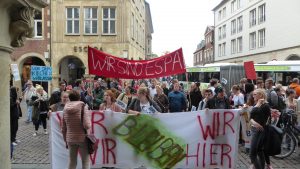 Demonstrierende der ESPA