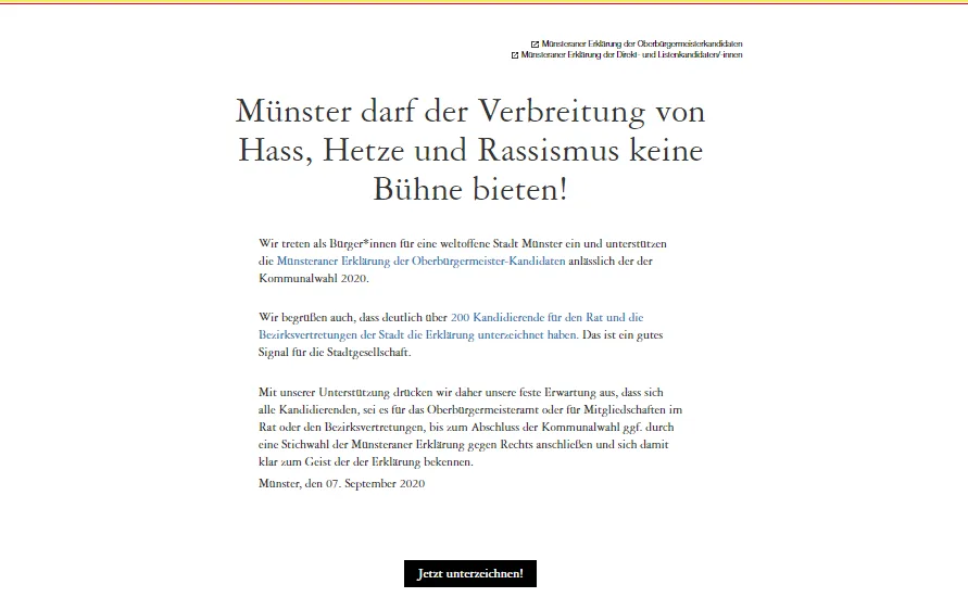 Münsteraner Erklärung für alle Bürger*innen