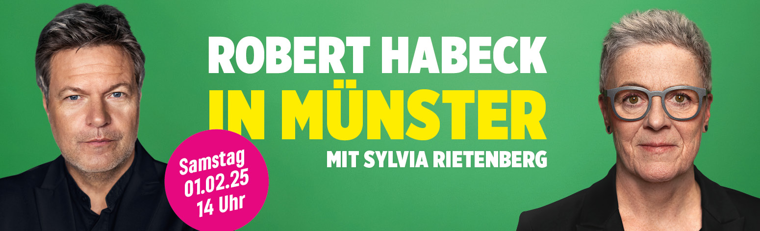 Robert Habeck in Münster am 01. Februar um 14 Uhr